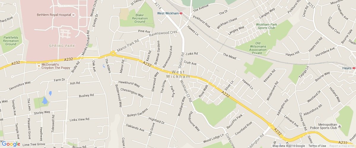 West-Wickham-map