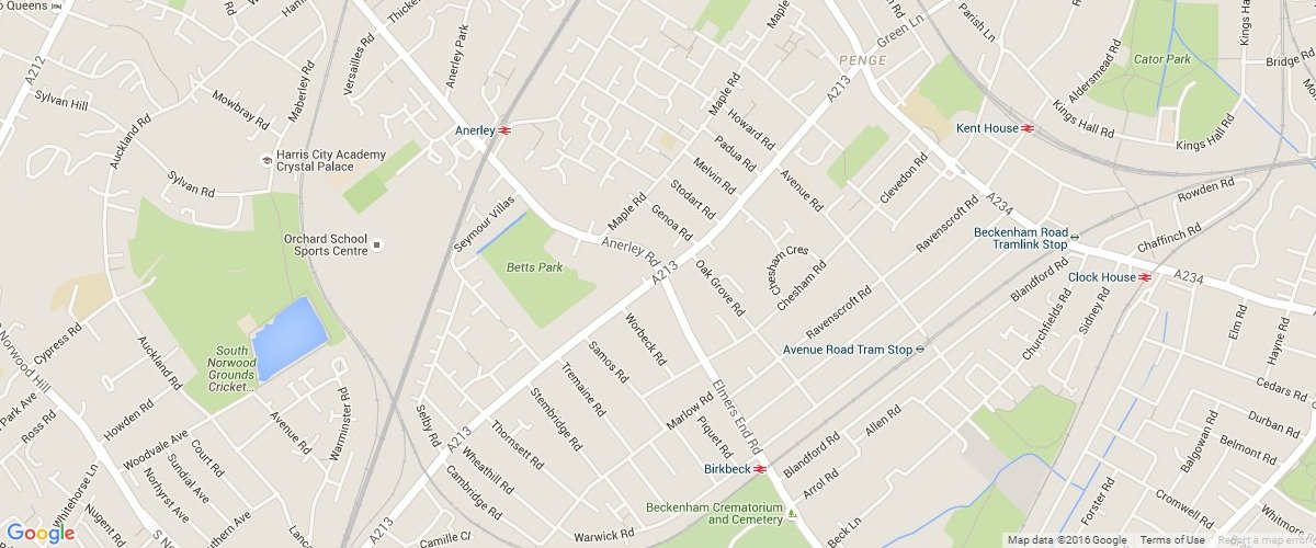 Anerley-map
