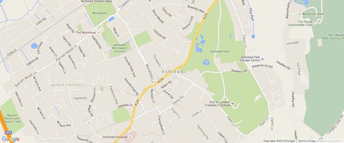 Ashtead-map