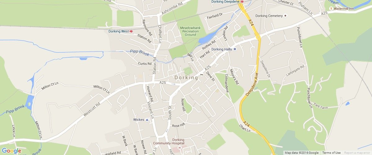 Dorking-map