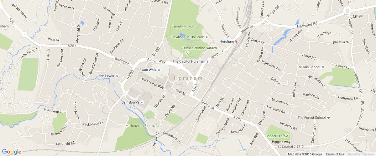 Horsham-map