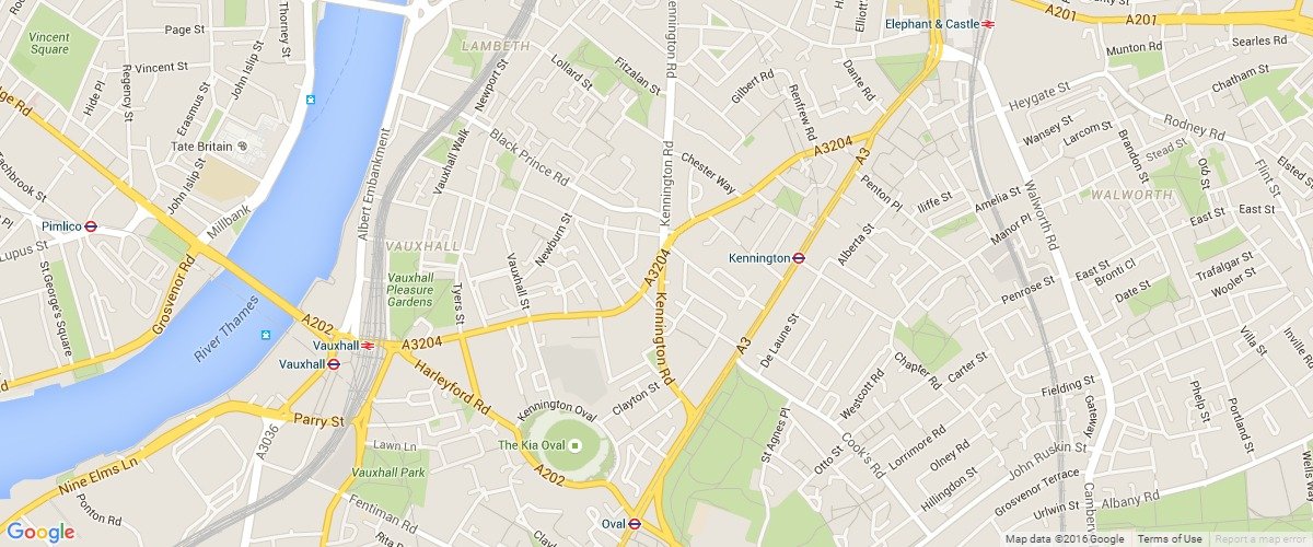 Kennington-map