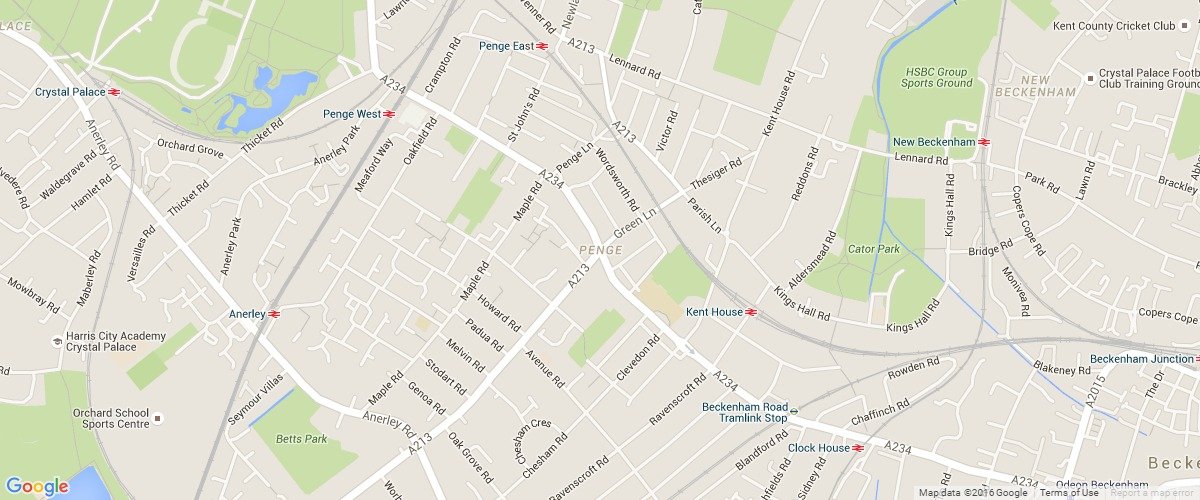 Penge-map