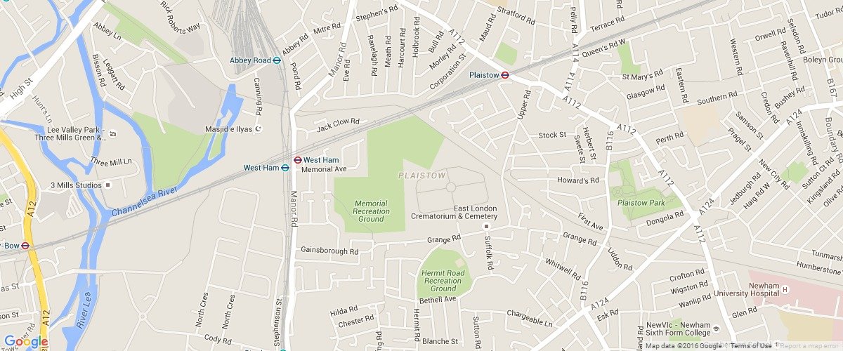 Plaistow-map