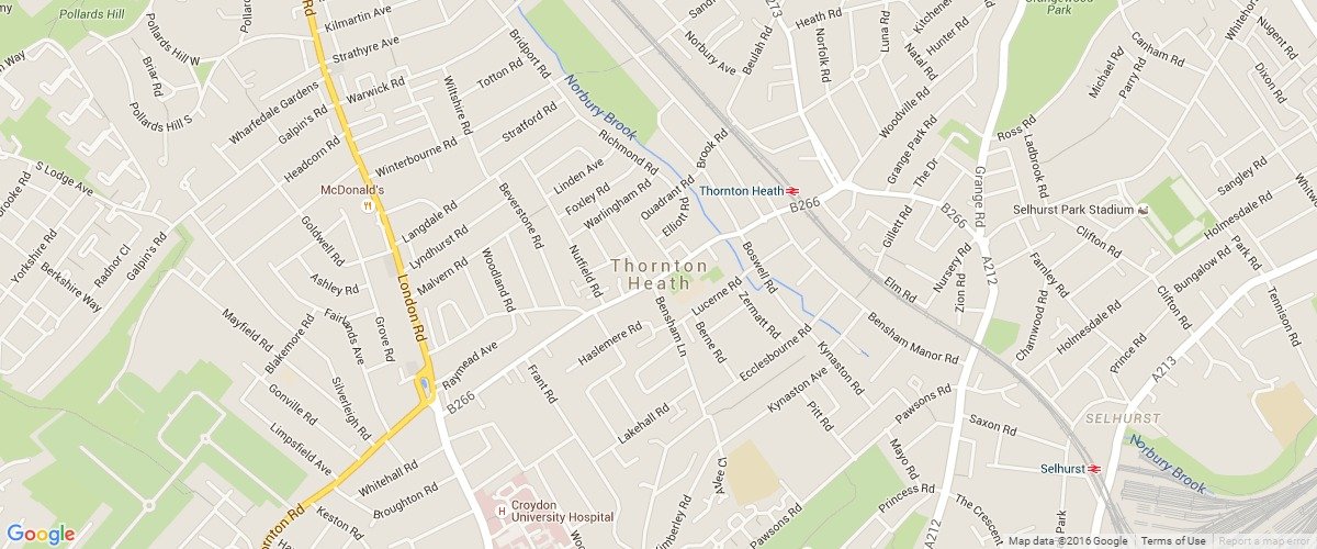 Thorton-Heath-map