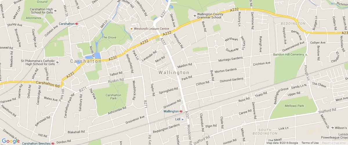 Wallington-map