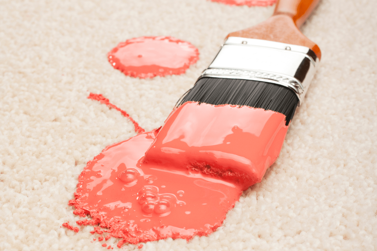 How to remove paint stains from carpet